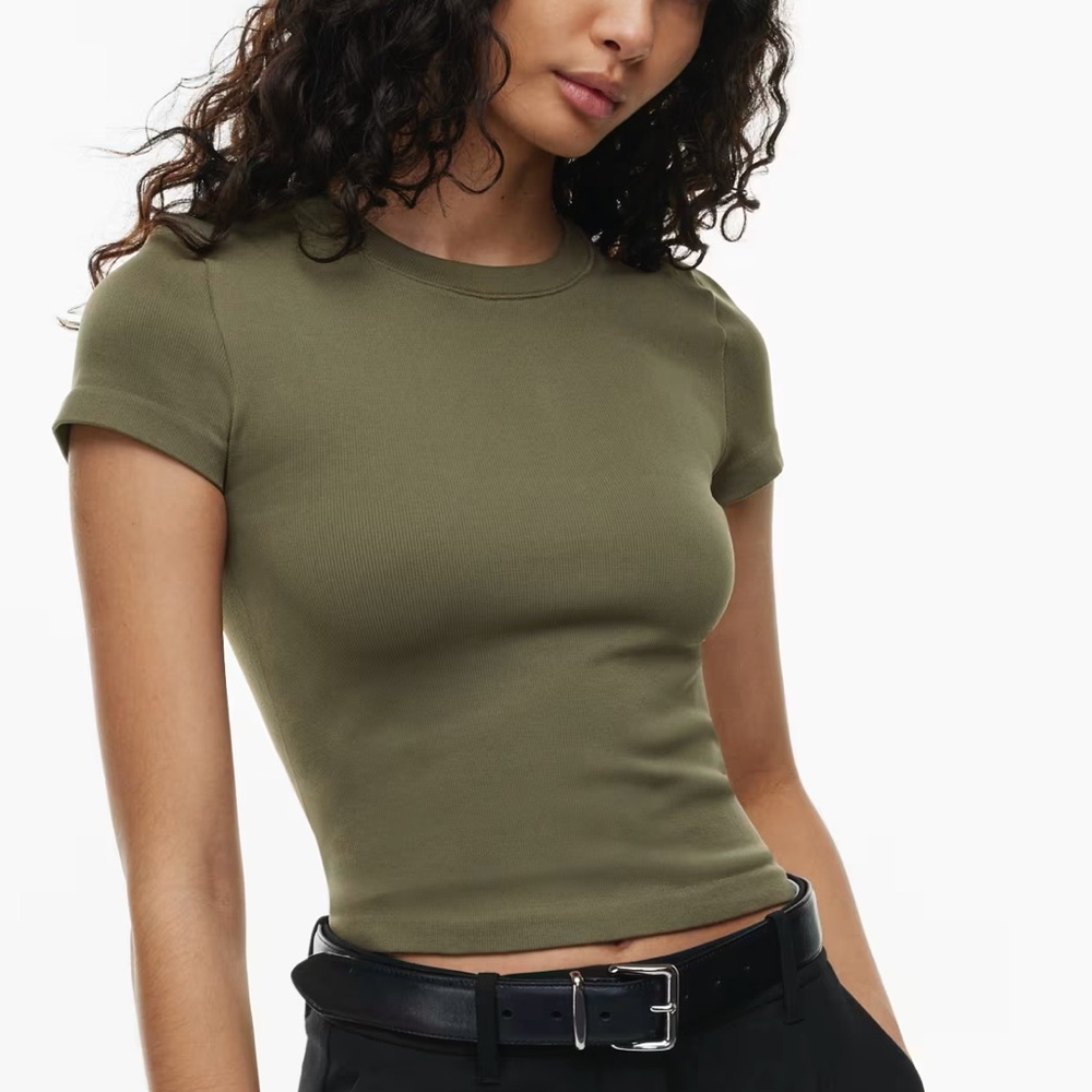Wild Fable cute green baby tee shortsleeve tiny top y2k fashion mini indie shirt